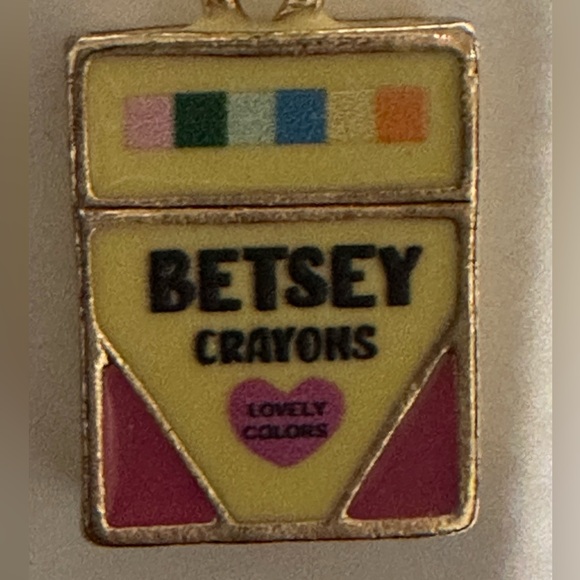 Betsey Johnson Pink Crayon & Crayon Box Mismatched Dangle Earrings-Teacher gift - Picture 5 of 7